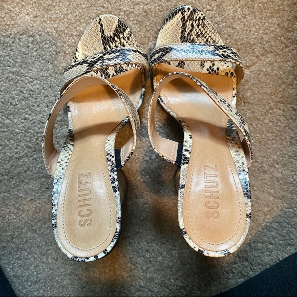 SCHUTZ Veridiana Transparent Column Heel Sandal 8 - Picture 9 of 13